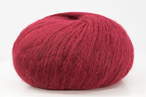 (Set of 3) Baby Alpaca Merino Wool Yarn [426 Yards Total] Burgundy, #4 Worsted - color: Burgundy