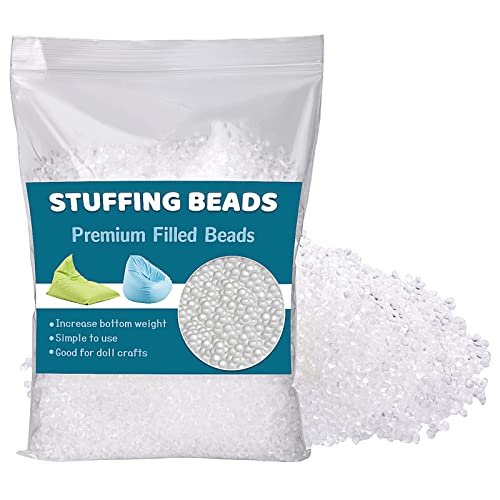 250g/8.81oz Poly Pellets, Weighted Beads, Stuffing for Stuffed Animals | Weighted Beads for Stuffed Animals, Weighted Stuffing Bead for Halloween Christmas Craft DIY Decor - size: 250g