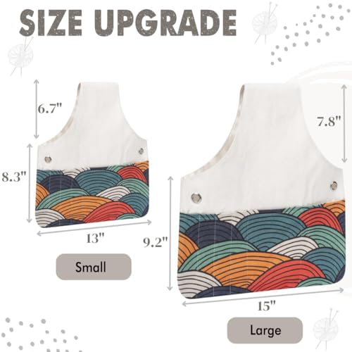 TOGETRUE Yarn Bag, Knitting Crochet Tote Bag, Yarn Storage Bag Organizer | Lightweight, Portable - color: Color Arc, size: Small