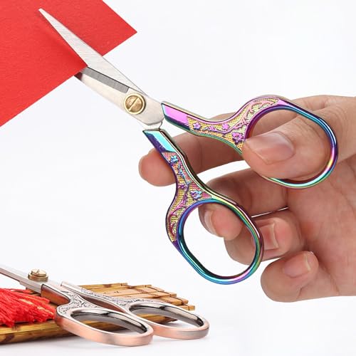 Mini Scissors Stainless Blade Metal Handle 2 Pack Office School Classroom Student Teacher Crafting Fabric Sewing Gift Wrapping All Purpose - color: 2 Pack Silver