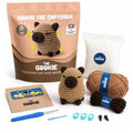 THE GOOKIE Crochet Kit for Beginners - All-in-One Amigurumi Kit with Yarn, Hook, Safety Eyes, Stuffing & Step-by-Step Tutorial for Adults & Teens (Capybara) - color: Capybara