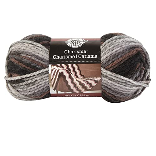 Loops & Threads Charisma Yarn - Multicolor Yarn for Knitting, Crochet, Weaving, Arts & Crafts - Ash, Bulk 6 Pack - color: Ash