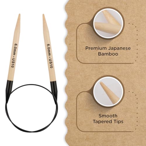 Knitter’s Pride Bamboo Luxe Fixed Circular Needle 32""(80cm) - US 10(6mm) - size: 6.00mm