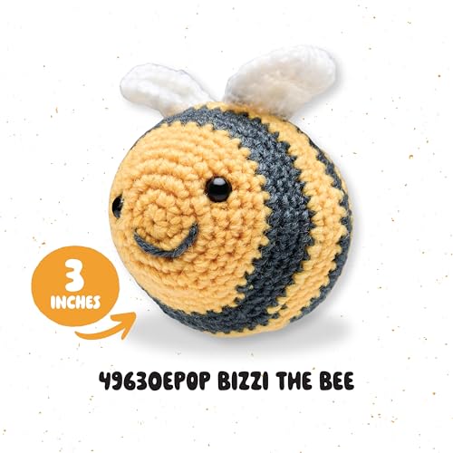 Bucilla, Complete Crochet Kit, Bizzi the Bee, 3" - color: Bizzi the Bee
