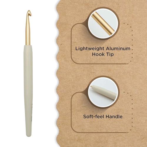 Knitter’s Pride Pearl Single-Ended Aluminum Crochet Hook - 5.50mm - size: 5.50 mm