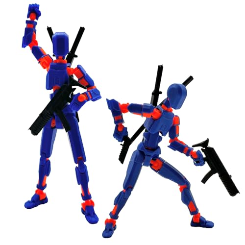 3D Printed Figure 5.54-inch Dummy13 with Weapon Expansion Set. (Dark Blue) - color: Dark Blue