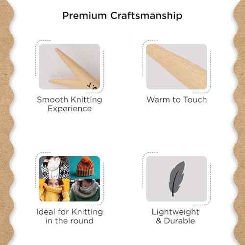 Knitter’s Pride Bamboo Luxe Fixed Circular Needle 32""(80cm)- US 10.75(7mm) - size: 7.00mm