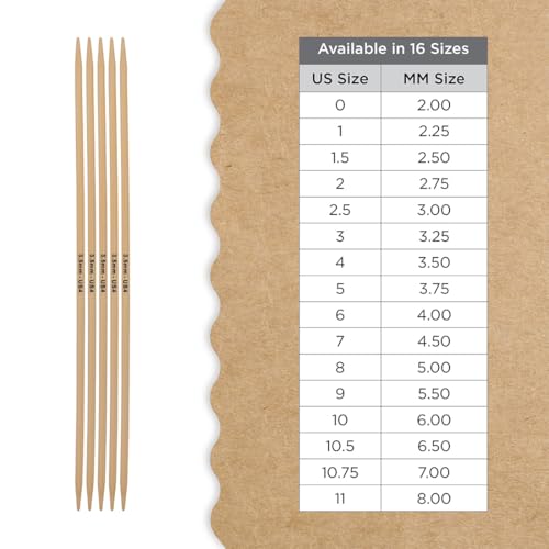 Knitter’s Pride Bamboo Luxe Double-Point Needle 8""(20cm) - US 4(3.5mm) - size: 3.50mm