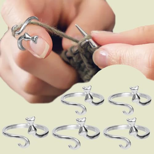 2Pcs Adjustable Open Joint Crochet Ring/Fashion women Finger Rings - color: Silver3