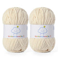 Fluffy Chenille Yarn for Crocheting，Baby Yarn for Crocheting Soft，2 Pack of 100g/3.5oz Velvet Amigurumi Yarn ，Fingering Weight Yarns for Crocheting Baby Blankets、DIY Craft.(2 Beige) - color: [2 Beige]