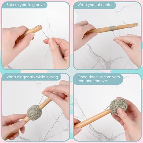 JubileeYarn Nostepinne Wooden Yarn Ball Winder - 6cm - 2 Winders - color: Nostepinne 6cm, size: 2 Units