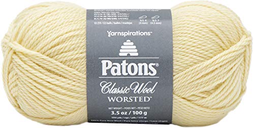 Patons Classic Wool Yarn, Soft Sunshine - color: Soft Sunshine, size: 3.5 oz, 210 yds