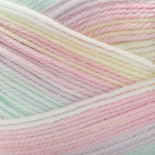 Loops & Threads Baby Cuddles Yarn - Yarn for Knitting, Crochet, Weaving, and Arts & Crafts - Multi, Acrylic, Polyamide, 4 oz - color: Cuddly