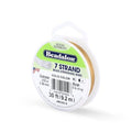Beadalon 7-Strand Stainless Steel Beading Wire, .010 in / 0.25 mm - Bright | Nylon-Coated, Polished Finish, Tarnish-Resistant, 30 ft DIY Jewelry Making, & Everyday Bead Stringing Projects, Made in USA - color: Gold, style: .015 in / 0.38 mm , 30 ft / 9.2
