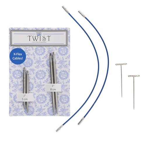 ChiaoGoo Twist Short Combo, 2" & 3" (5 & 8 cm) [S], US 5 (3.75 mm) - size: US 5 (3.75 mm)