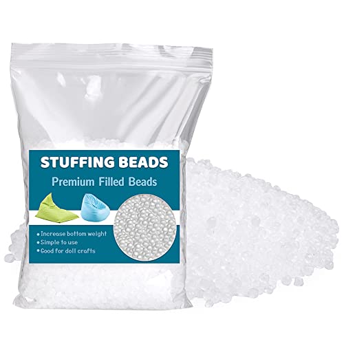 200g/7.05oz Poly Pellets, Weighted Beads, Stuffing for Stuffed Animals | Weighted Beads for Stuffed Animals, Weighted Stuffing Bead for Halloween Christmas Craft DIY Decor - size: 200g