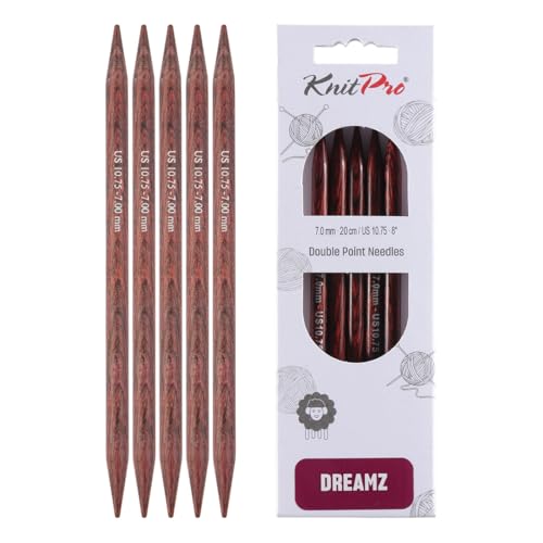 KnitPro Dreamz Double Pointed Needles 8" (20cm) | US Size 10.75 (7mm) - size: US 10.75 (7mm)
