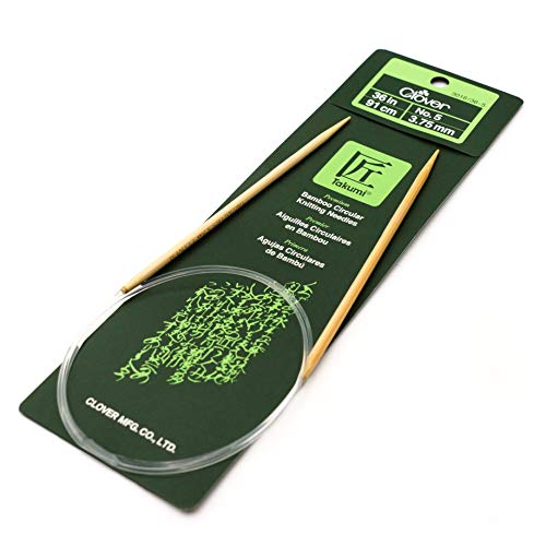 Clover 3016/36-05 Takumi Bamboo Circular 36-Inch Knitting Needles, Size 5