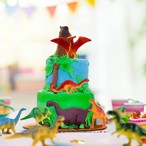 Deekin 300 Pcs Mini Dinosaur Figures Bulk, Kids Birthday Party Supplies | Small Plastic Dinosaur Toys, Educational Reward, Cupcake Toppers, Goodie Bags, Classroom Exchange Gift, Back to School Favors