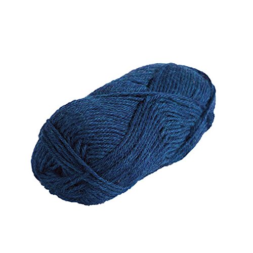 Knit Picks Wool of the Andes Blue 100% Wool Yarn Pack for Knitting | 10 skeins (500g total) of soft worsted weight crocheting yarn in Sapphire Heather color, good for felting. - color: Sapphire Heather