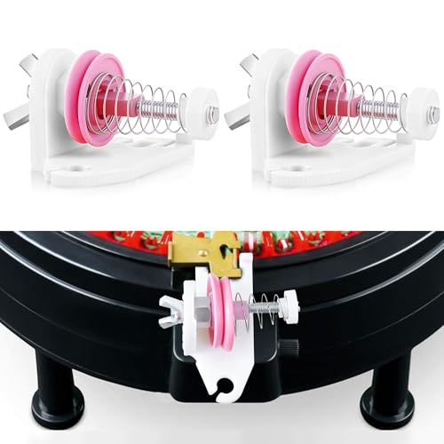 Ceoighe 2 Pack Circular Knitting Machine Tensioner Removable Yarn Tensioner Adapters Compatible with ADDI 48 46 22 Needle (White) - size: White