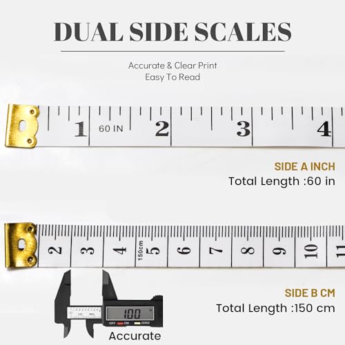 Tape Measure Body Sewing Measuring Tape Soft Cloth Tailor Tape Measurement | Measuring Tape 3 Pack Soft Fabric White Tape for Sewing Cloth Measurement Double Scale Tailor Ruler for Weight Loss