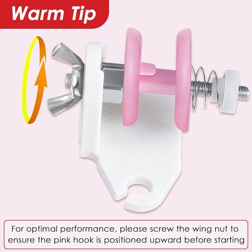 Ceoighe 2 Pack Circular Knitting Machine Tensioner Removable Yarn Tensioner Adapters Compatible with ADDI 48 46 22 Needle (White) - size: White