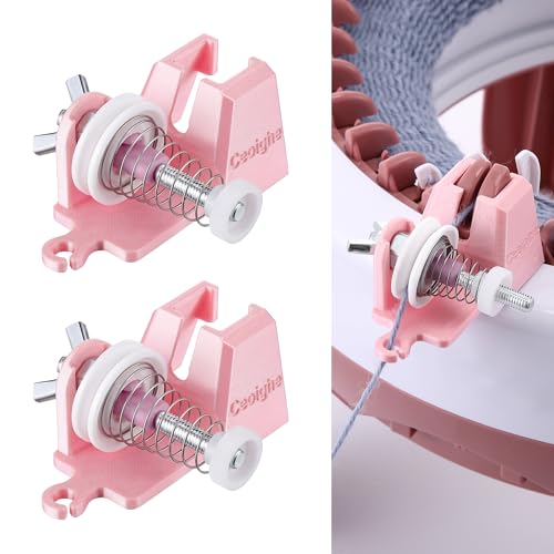 Circular Knitting Machine Tensioner, 2 Pack,Style 2 | Compatible with Sentro 22 32 40 48 Needle Machines, Removable Yarn Tensioner Adapters - style: Style 2