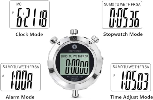 Stopwatch, Metal Stop Watch for Sports 10/100/400 Laps, Stopwatches Timer for Coach Sports Running with 0.01second & 0.001second Timing, Conutdown, Alarm - color: 2 Lap Metal
