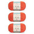 Susan’s Family Soft Cotton Yarn, 5 Ply, 3 x 100g - Mandarin Red | 60% Cotton 40% Acrylic - Soft & Durable- 438 Yards for Knitting & Crocheting - Baby Blankets, Amigurumi, Sweaters & More - color: 10#Mandarin Red