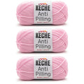 Soft DailyKnit DK Yarn, 100% Anti-Pilling Acrylic for Knitting Crocheting, Light Weight #3 (3.52 oz / 274 Yds) 3 Skeins - Baby Pink - color: Baby Pink, size: 3 SKEINS