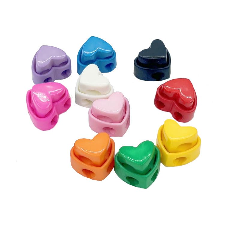 20pc Knitting Needle Stoppers, Needle Point Locks, Plastic Stitch Stops (Heart) - size: Heart