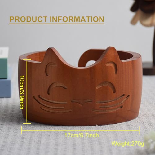 Wood Yarn Bowl, Yarn Bowls for Crochet, Yarn Knitting Bowl, Crochet Yarn Holder Bowl, 6.7inch Yarn Knitting Bowl for Storage Yarn, Wool, String or Crochet #001 - color: #001