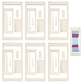 NBEADS 6 Sets Wood Weaving Loom Kit, Bookmark Weaving Loom with Weaving Comb and Weaving Crochet Needle Knitting Loom Tools for Adult Beginners Weaving and Weaving Lovers