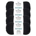 Estako Royal Cotton, 100% Mercerized Giza Cotton Yarn, Black, 4-Pack | soft, silky sheen, super fine, fingering 1, sock weight, 200 g, 548 yds, baby clothes, summer tops - color: 5057 - Black, size: 4 Skeins