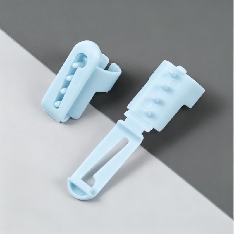 1pc Finger Yarn Splitter Plastic Multi Color Yarn Guide Threader for Hand Knitting and DIY Weaving Crochet Tool (Blue) - color: blue