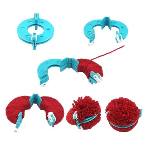 QIEIEI Pompoms Maker, 4 Sizes Pompoms Makers Pompoms Maker Tool Balls Weavers for Yarn Knitting Easy to Make Pompoms