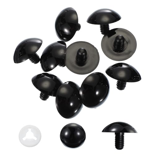 PATIKIL 40mm Safety Eyes, 40 Pcs Plastic Craft Eyes with Protective Film Safety Eyes with Washers for Stuffed Animals Crochet Toys Dolls DIY Craft Making, Black - size: 40mm