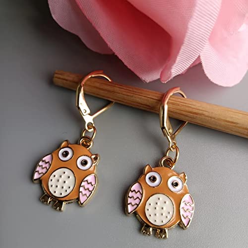 6pcs Cute Owl Crochet Removable Locking Stitch Markers for Knitting and Crocheting Colourful Owl Metal Charms Knitting Supplier Gifts