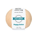 Estako Happy Cotton 60% Cotton 40% Acrylic Yarn, Fine Sport Weight 2, Nude | soft, 50 g, 180 yds, baby clothes, amigurumi, 2-3 mm hook, summer tops, hats, blankets - color: 4170 - Nude, size: 1 Skein