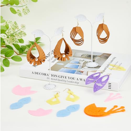 SUPERDANT Tassel Leather Cutting Dies 2 Shapes Leather Earring Die Cuts Fringe Wooden Die Cuts Dangle Earrings Cutting Cutter for DIY Art Crafts Fabric Accessory Earring Jewelry Making - color: Tassel Drop