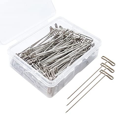 T-Pins, 50 Pack 2 Inch - T-Pins for Knitting, Wigs, Sewing & Office Wall