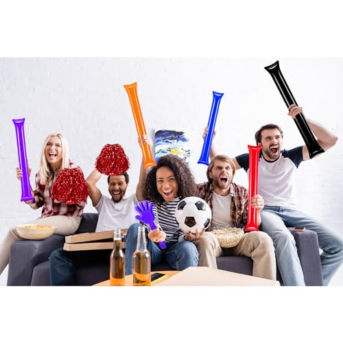 40 Pcs Red Hand Clappers and red Thunder Sticks Pom Poms Cheerleading for Sporting Events Football Games School Team Spirit Items Party Favors Dance - style: red