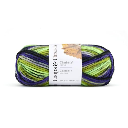 Loops & Threads Charisma Yarn - Multicolor Yarn for Knitting, Crochet, Weaving, Arts & Crafts - Dragonfly, Bulk 6 Pack - color: Dragonfly