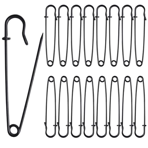 Large Safety Pins Heavy Duty - 4" Oversized Safety Pins for Laundry, Blanket, Crafts, Outdoor - 16PCS
