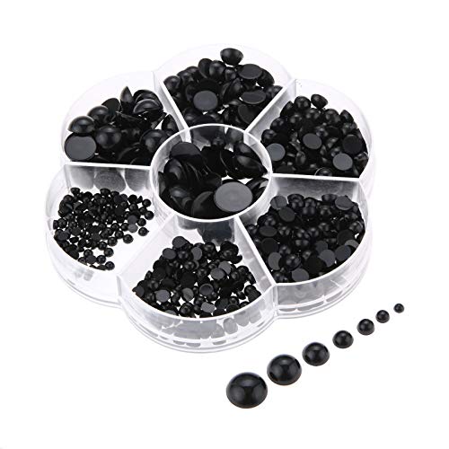 Yetaha 500PCS Black Plastic Round Eyes, Flatback Eyes, Craft Doll Eyes for Stuffed Crochet Animals Teddy Bear DIY Craft Doll Making Supplies | Flatback Plastic Round Eyes, Essential DIY Making Supply for Crochet Plush Dolls & Teddy Bears