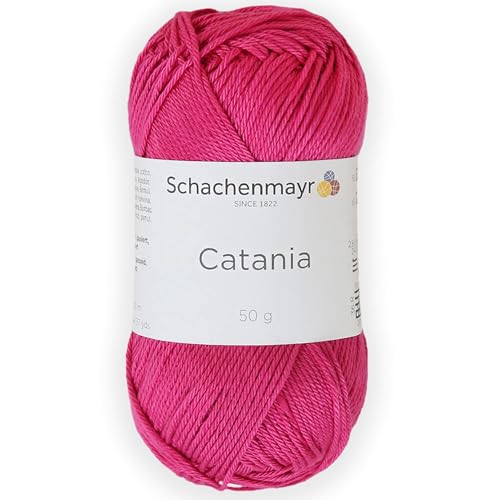 1 Skein/Pack Schachenmayr (SMC) Catania Originals Yarn, Each Ball 1.76 Oz (50gr) / 136 Yards (125 m), 100% Mercerized Cotton for Knitting and Crochet Yarn, Sport Weight, 114 - Cyclamen - color: 114 - Cyclamen