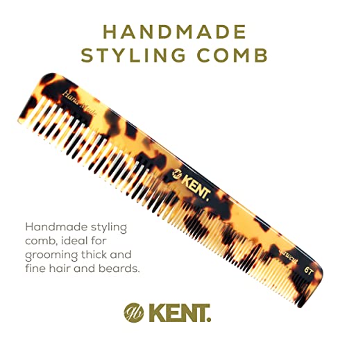 Kent 6T TY Fine Tooth and Wide Tooth Hair Comb, Handmade Styling Comb for Hair Care, Barber Combs, Beard Combs For Men, Styling Grooming for Men, Women and Kids - color: Yellow Tokyo, size: 3 Pack