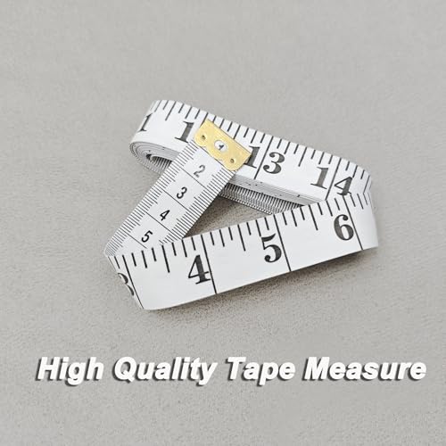 4 Pack Soft Tape Measure Double Scale 120-inch/300cm, Fabric Craft Tape Measure & Medical Body Measurement, Sewing Flexible Vinyl Ruler & Measuring Tape for Body Weight Loss (White) (White) - color: White