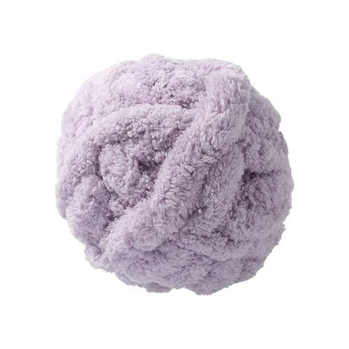 Loops & Threads Fluffy Chenille Yarn - Yarn for Knitting, Crochet, Weaving, and Arts & Crafts - Purple, Polyester, 10.58 oz - color: Lilac